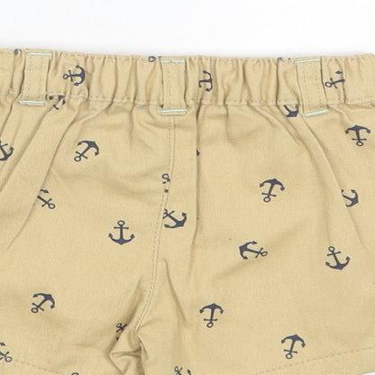 Preworn Baby Brown  Cotton Jogger Trousers Size 3-6 Months