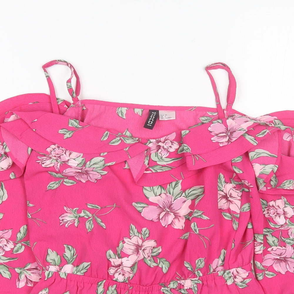 Womens UK Size 6 Divided Pink Basic Blouse