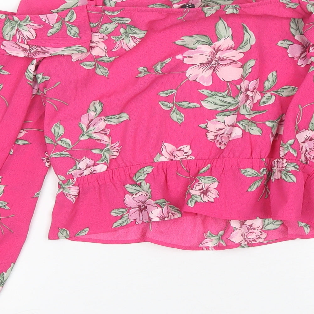 Womens UK Size 6 Divided Pink Basic Blouse