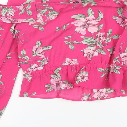 Womens UK Size 6 Divided Pink Basic Blouse