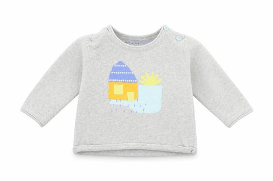 Marks and Spencer Baby Grey  Cotton Pullover Jumper Size 6-9 Months