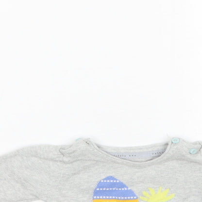 Marks and Spencer Baby Grey  Cotton Pullover Jumper Size 6-9 Months