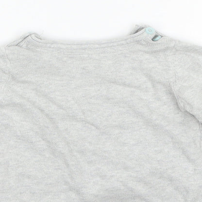 Marks and Spencer Baby Grey  Cotton Pullover Jumper Size 6-9 Months