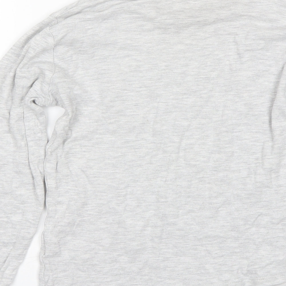 George Girls Grey  Cotton Basic T-Shirt Size 10-11 Years Round Neck