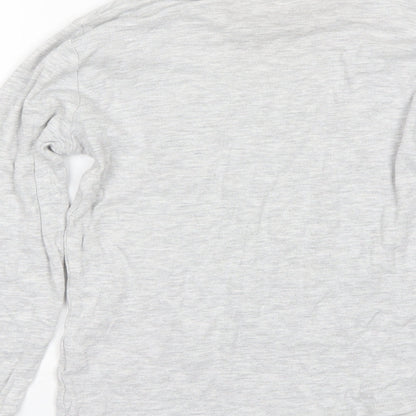 George Girls Grey  Cotton Basic T-Shirt Size 10-11 Years Round Neck