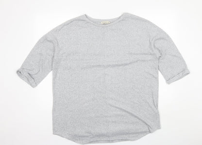 F&F Womens Grey Round Neck  Polyester Pullover Jumper Size 20