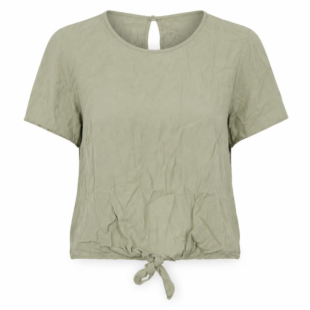 Womens UK Size 8 New Look Green Basic Blouse