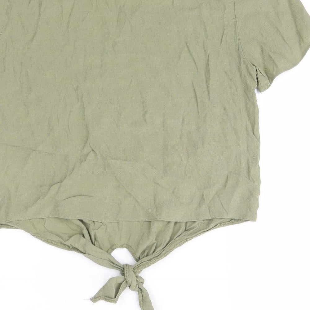 Womens UK Size 8 New Look Green Basic Blouse