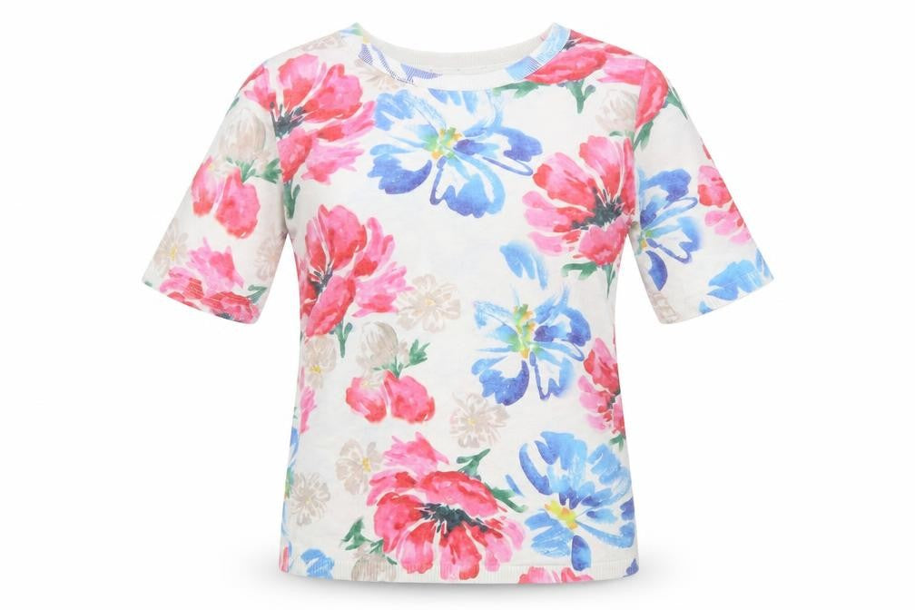Womens UK Size 8 Matalan Multicoloured Basic Blouse