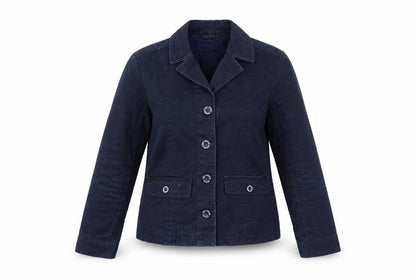 Front view of Tresors de Oceans women’s blue jacket, size S