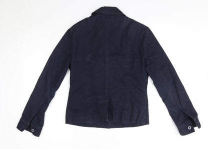 Back view of Tresors de Oceans women’s blue jacket, size S