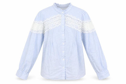 Womens UK Size 6 New Look Blue Basic Button-Up