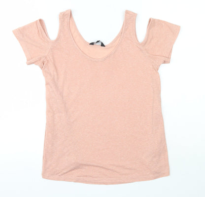 Womens UK Size 6 New Look Pink Basic Blouse
