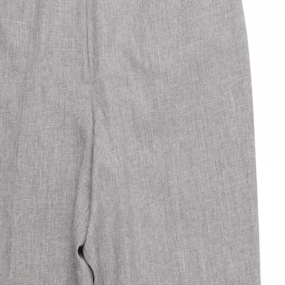 Womens UK Size 18 Agenda Regular Fit Dress Pants Grey Trousers