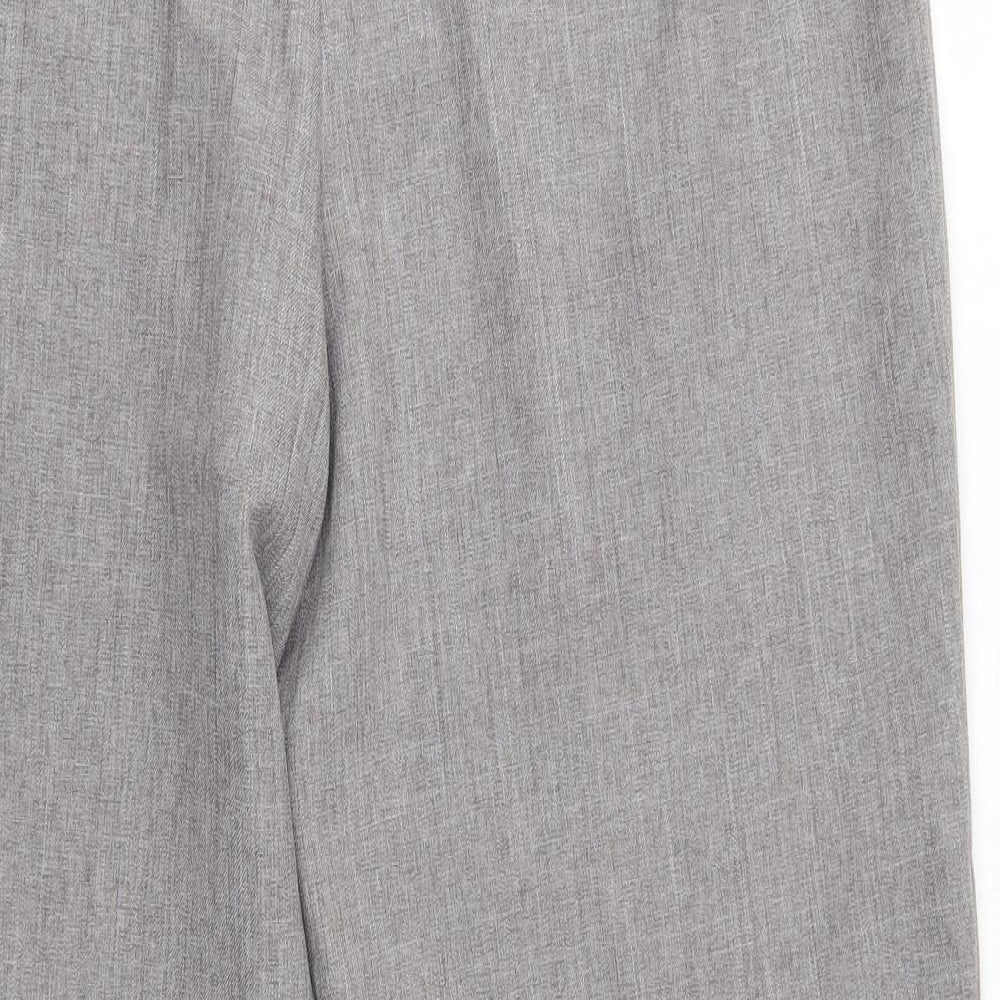 Womens UK Size 18 Agenda Regular Fit Dress Pants Grey Trousers