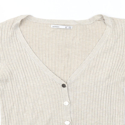 Womens UK Size M Lefties Beige Cardigan Jumper