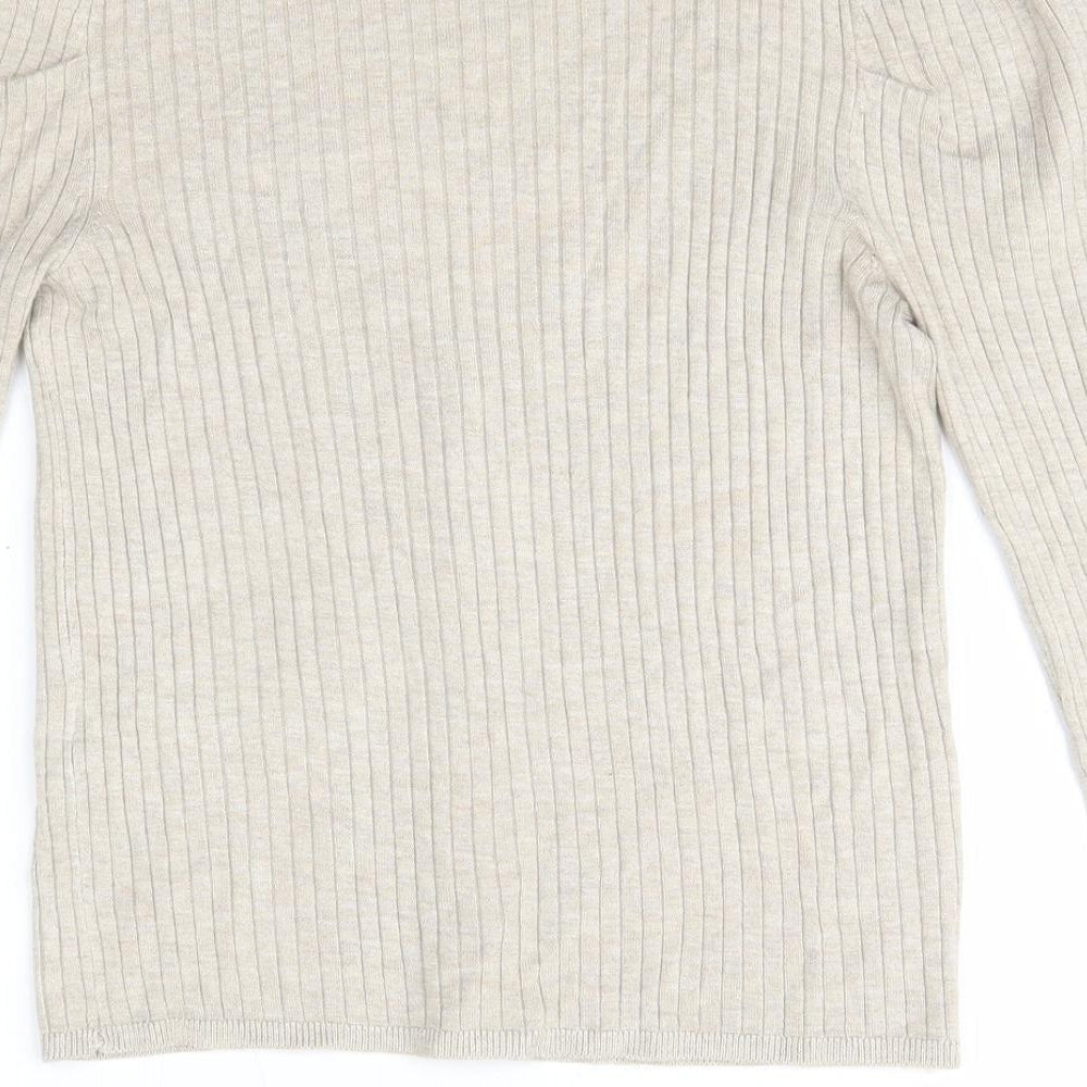 Womens UK Size M Lefties Beige Cardigan Jumper