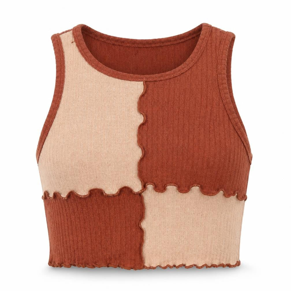 Womens UK Size L SheIn Brown Basic Tank
