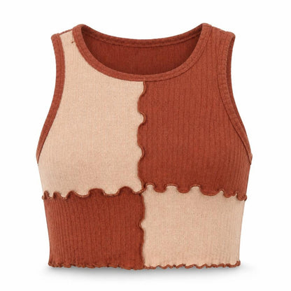 Womens UK Size L SheIn Brown Basic Tank