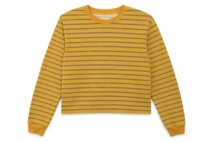 Womens UK Size L Pull & Bear Yellow Pullover Sweatshirt