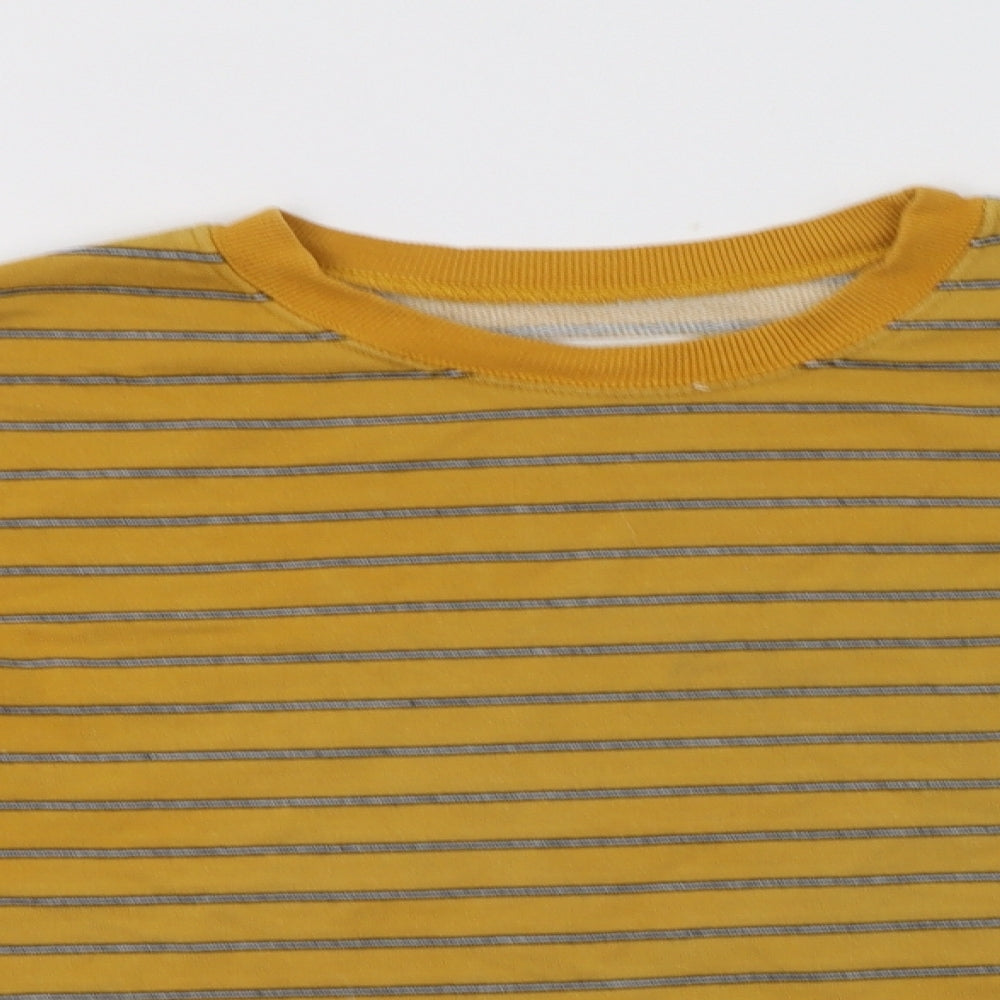 Womens UK Size L Pull & Bear Yellow Pullover Sweatshirt