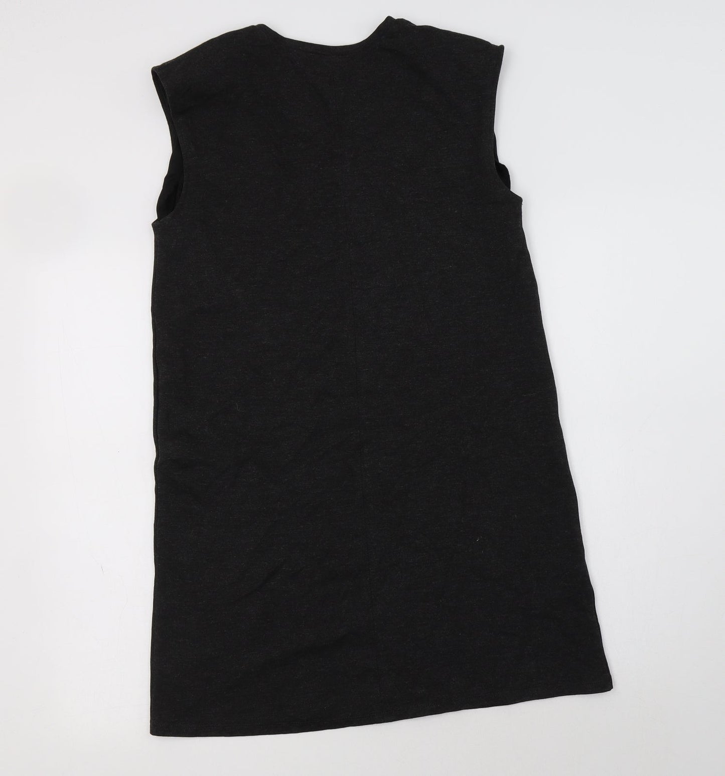 Zara Womens Grey  Viscose A-Line  Size S  Crew Neck