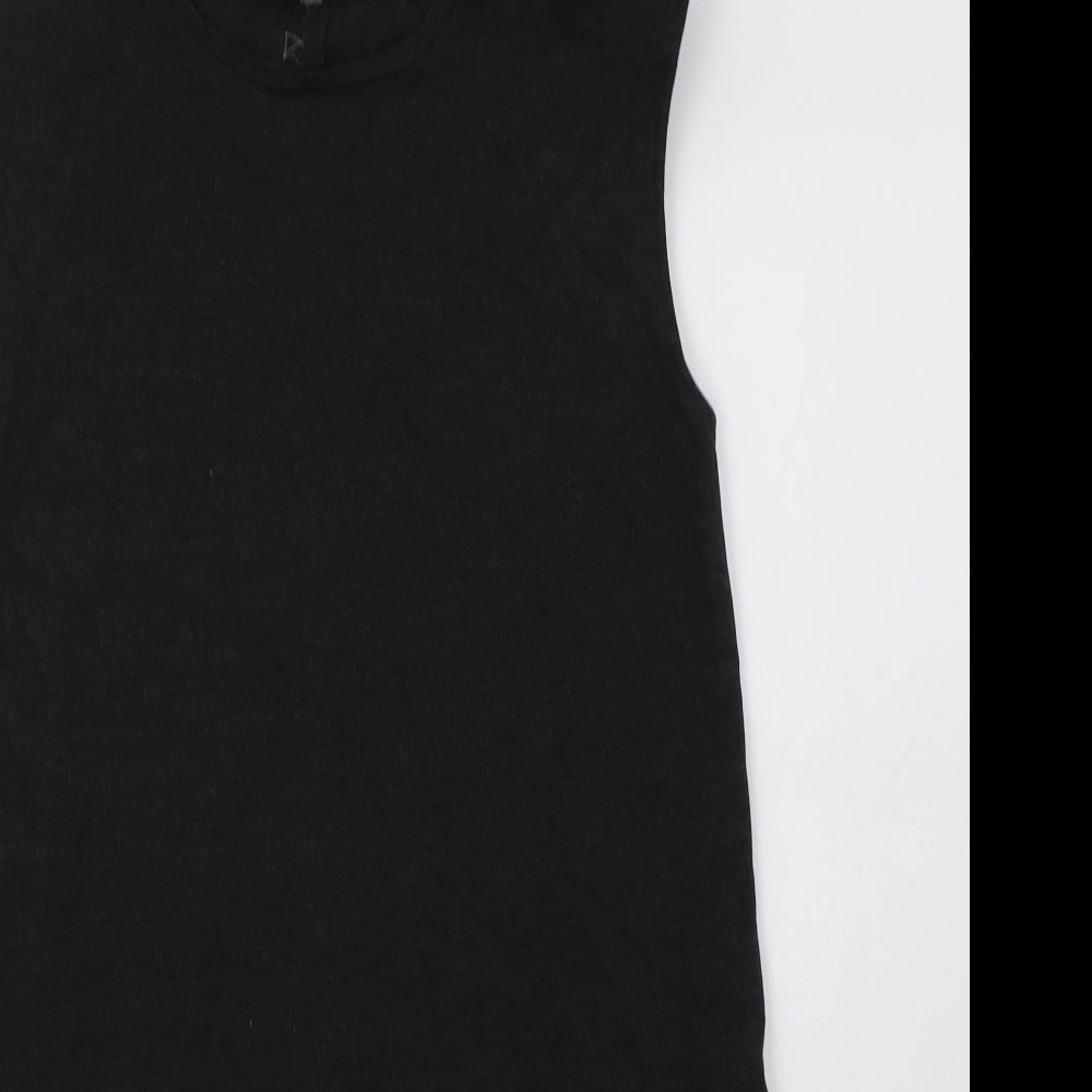 Zara Womens Grey  Viscose A-Line  Size S  Crew Neck
