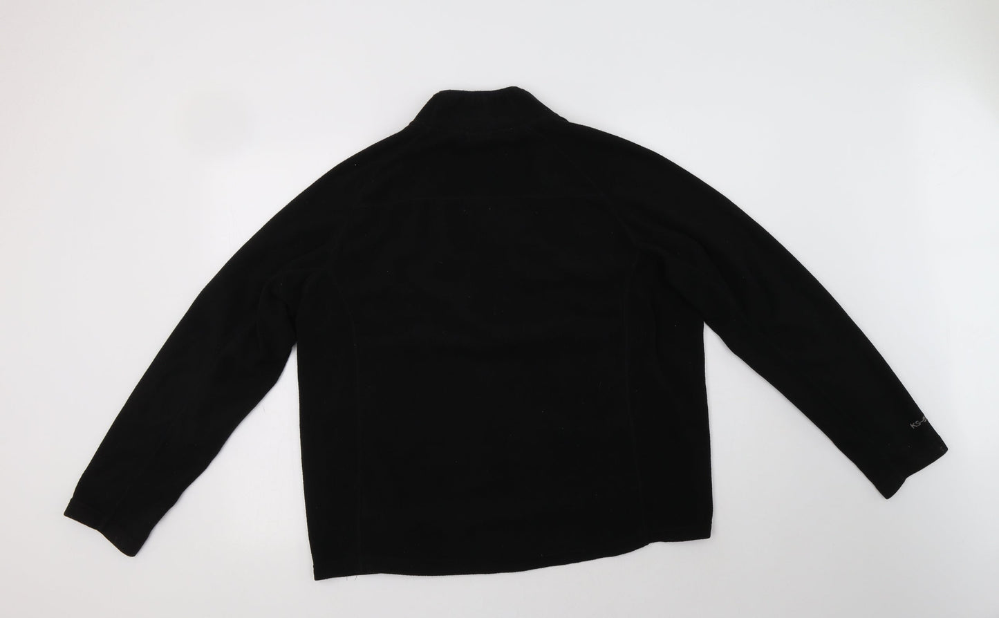 Karrim Womens Black  Polyester Henley Hoodie Size L  Zip