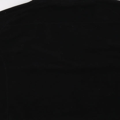Karrim Womens Black  Polyester Henley Hoodie Size L  Zip
