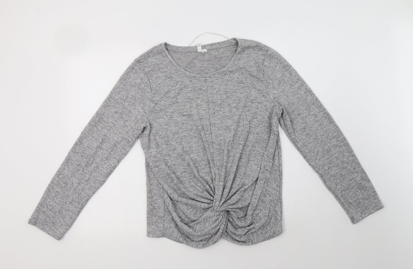 Cable & Gauge Womens Grey Crew Neck  Polyester Pullover Jumper Size XL