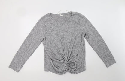 Cable & Gauge Womens Grey Crew Neck  Polyester Pullover Jumper Size XL