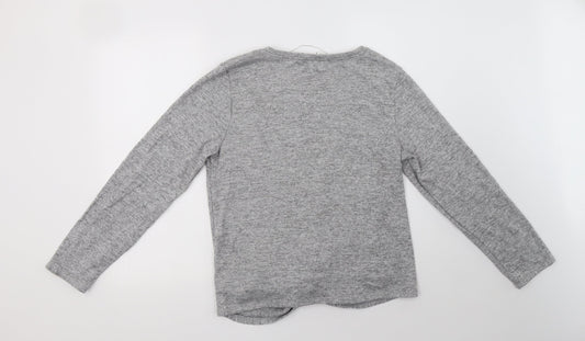 Cable & Gauge Womens Grey Crew Neck  Polyester Pullover Jumper Size XL