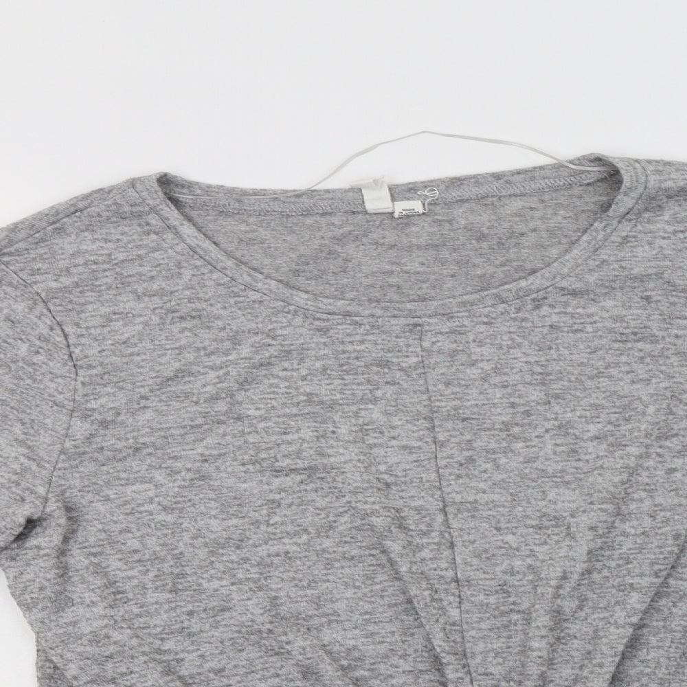 Cable & Gauge Womens Grey Crew Neck  Polyester Pullover Jumper Size XL