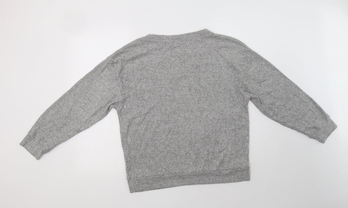 Back view of Golddigga women’s grey viscose top lounge set, size M