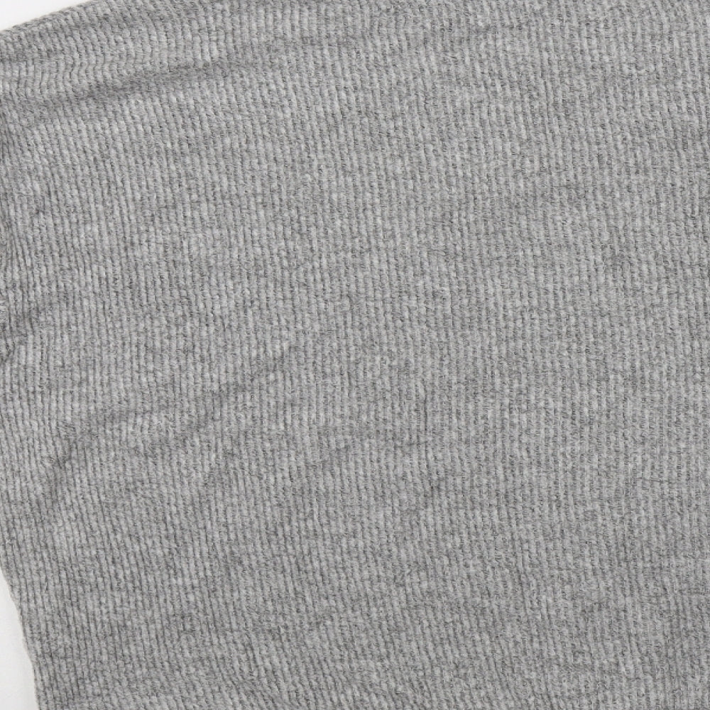 Brand and care label for Golddigga women’s grey viscose top lounge set, size M