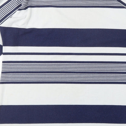 F&F Womens Multicoloured Round Neck Striped Polyester Pullover Jumper Size 14