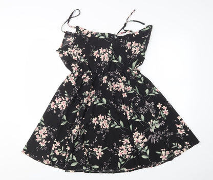 Shein  Womens Multicoloured Floral Polyester Tank Dress  Size M  V-Neck
