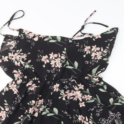 Shein  Womens Multicoloured Floral Polyester Tank Dress  Size M  V-Neck