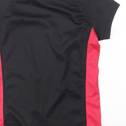 Brand and care label for X-Tone women’s multicoloured polyester basic t-shirt, size S, round neck
