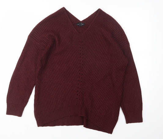 Womens UK Size M New Look Purple Pullover Jumper
