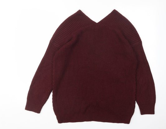 Womens UK Size M New Look Purple Pullover Jumper
