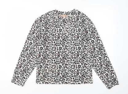 Dorothy Perkins Womens Multicoloured Animal Print Polyester Top Pyjama Top Size XS