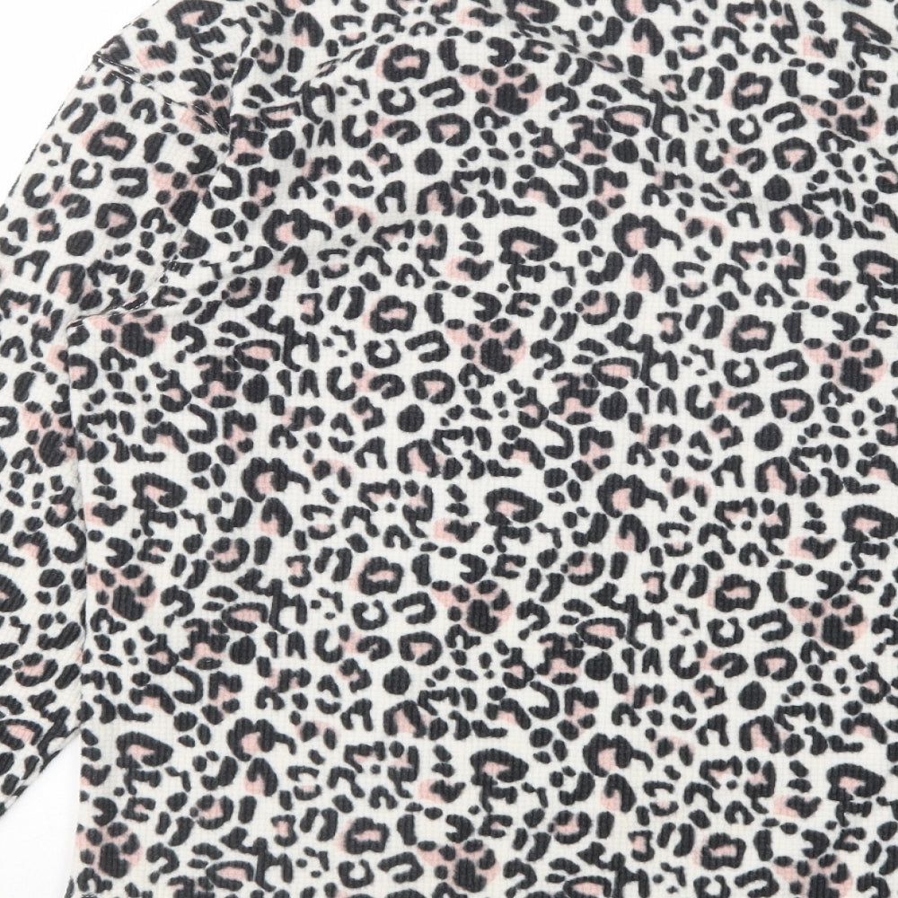 Dorothy Perkins Womens Multicoloured Animal Print Polyester Top Pyjama Top Size XS