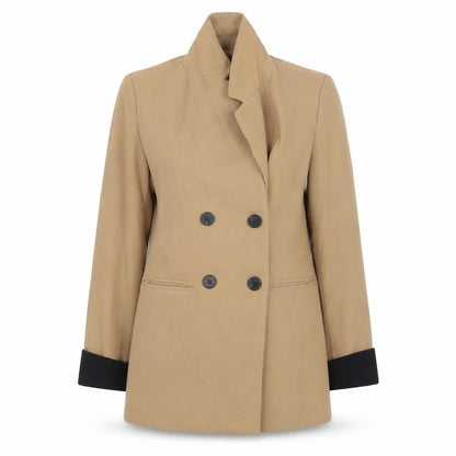 Front view of TM women’s beige jacket suit jacket, size M