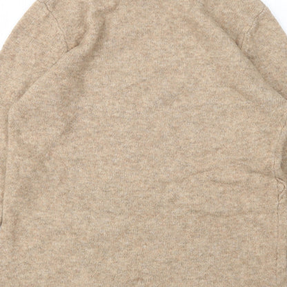 Primark Womens Beige Round Neck  Acrylic Pullover Jumper Size M