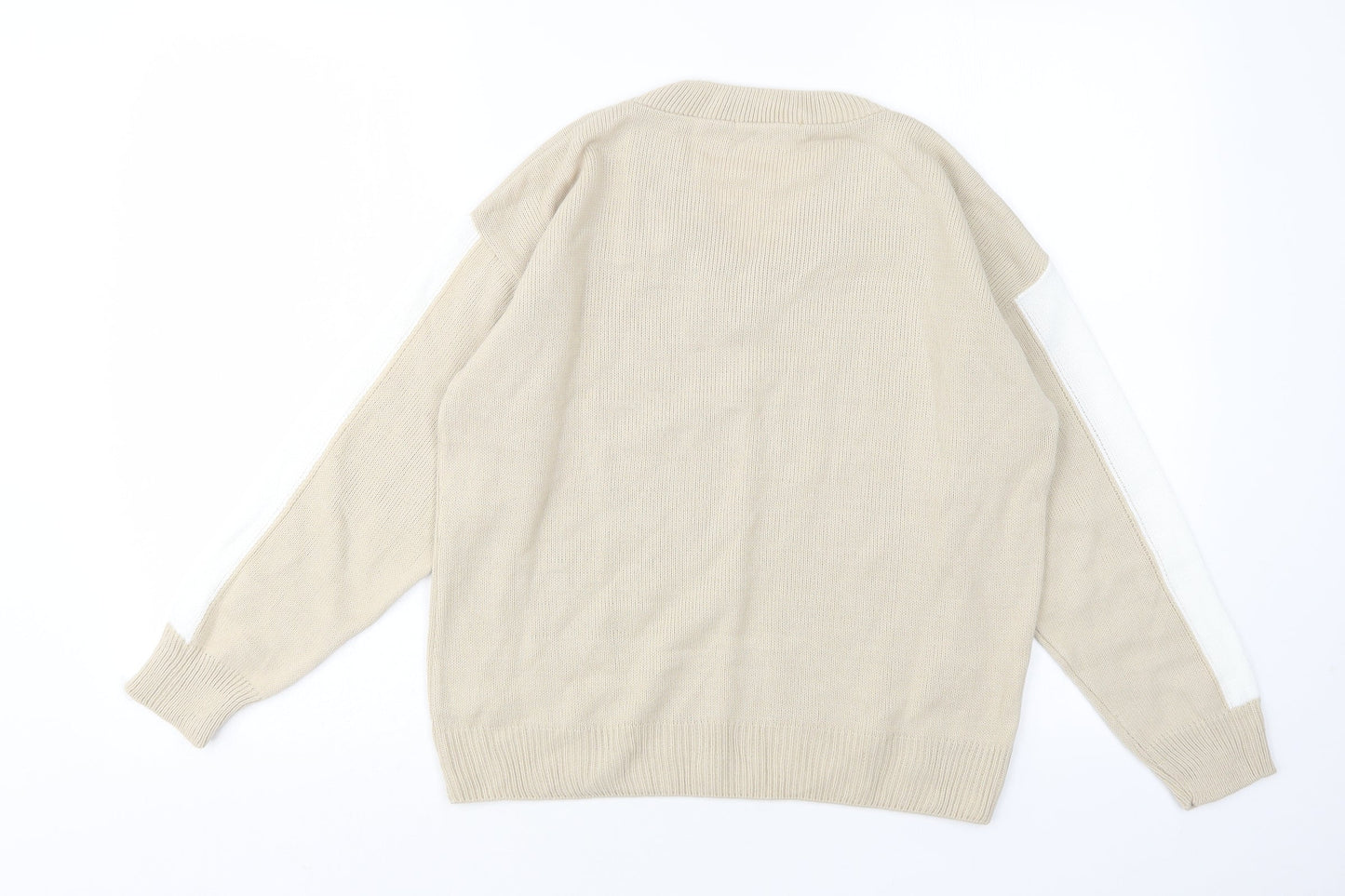 I SAW IT FIRST Womens Beige V-Neck   Pullover Jumper Size XL