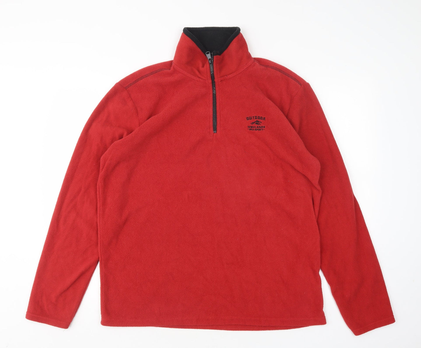 Mens UK Size M Atlas Red Pullover Sweatshirt