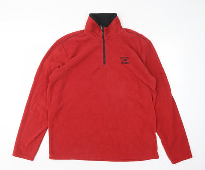 Mens UK Size M Atlas Red Pullover Sweatshirt