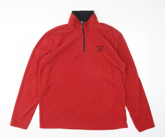 Mens UK Size M Atlas Red Pullover Sweatshirt