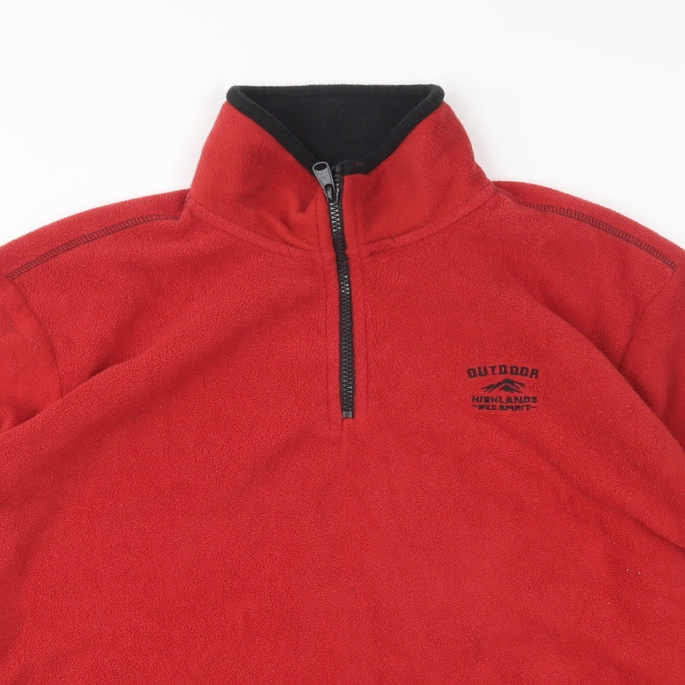 Mens UK Size M Atlas Red Pullover Sweatshirt